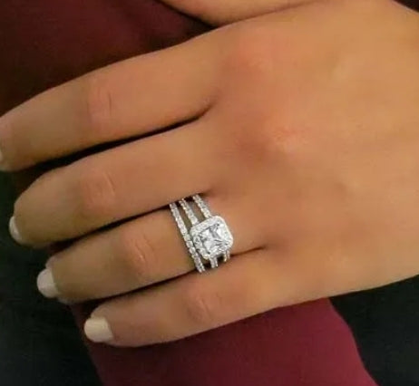 Princess Always Dual Set Silver Plated Ring