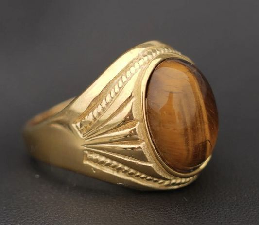 Tiger Eye Stone Ring