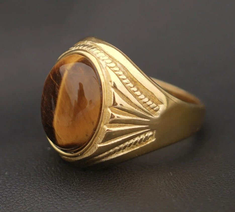 Tiger Eye Stone Ring