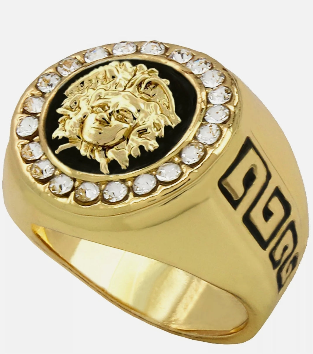 Gold Plated Medusa Head Men's Ring